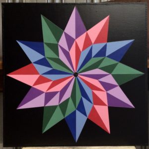 12-Point Star on Black Barn Quilt