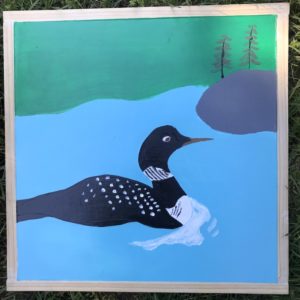 Loon 1' x 1' Hand Painted Barn Quilt