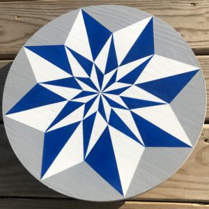 15" Round Hand Painted Lazy Susan