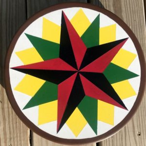 12" Round Hand Painted Lazy Susan